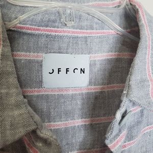 OffOn Button-Front Linen Shirt Dress